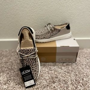 Hey Dude Wendy Tartan - Cheetah Beige - Size 6